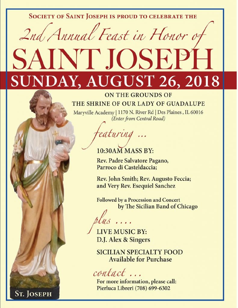 2nd Annual Feast in Honor of Saint Joseph Casa Italia Chicago