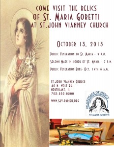 Maria Gorretti - coming to St. John Vianney