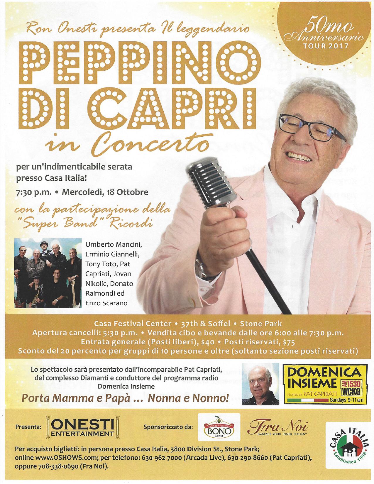 Peppino Di Capri 1 - italian - Casa Italia Chicago